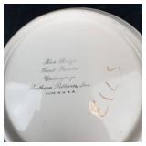 Knowles Utility Ware Bowl with 3 Blue Ridge Plates - Hand Painted, Made in USA