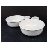 White Ceramic Bowls & Divided Serving Dish - Assorted Kitchenware