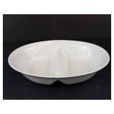 White Ceramic Bowls & Divided Serving Dish - Assorted Kitchenware