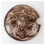 Handmade Ceramic Lidded Pot - Brown & Tan Swirl Glaze