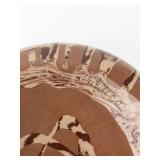 Handmade Ceramic Lidded Pot - Brown & Tan Swirl Glaze