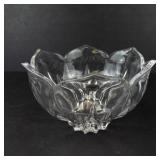 Gorham Full Lead Crystal Flower Bowl Germany - Starburst Cut Glass