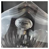 Gorham Full Lead Crystal Flower Bowl Germany - Starburst Cut Glass