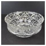 Crystal Round Candy Dish - Starburst Pattern, 9 in Diameter