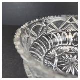 Crystal Round Candy Dish - Starburst Pattern, 9 in Diameter