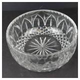Crystal Cut Glass Bowl - Starburst Pattern, 6.5in Diameter