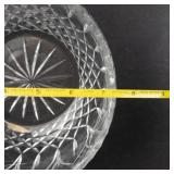 Crystal Cut Glass Bowl - Starburst Pattern, 6.5in Diameter