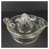 Hazel Atlas Vintage Clear Glass Citrus Juicer With Handle & Spout