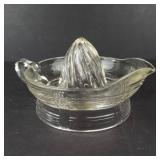 Hazel Atlas Vintage Clear Glass Citrus Juicer With Handle & Spout