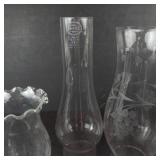 Empire Glass Oil Lamp Tops - Assortment of 4