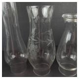 Empire Glass Oil Lamp Tops - Assortment of 4