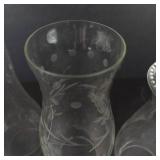 Empire Glass Oil Lamp Tops - Assortment of 4