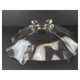 Cambridge Glass Co. 1930s 4-Toed Fancy Ruffle Centerpiece Bowl