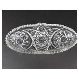 American Brilliant Period Relish Dish - Antique Cut Glass
