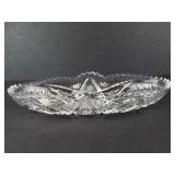 American Brilliant Period Relish Dish - Antique Cut Glass