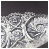 Glass Relish Dishes - 2-Piece Cut Crystal Oval Set