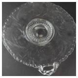 Clear Glass Pedestal Platter & Glass Bowl - 2-Piece Set