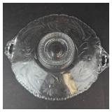 Clear Glass Pedestal Platter & Glass Bowl - 2-Piece Set