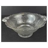 Clear Glass Pedestal Platter & Glass Bowl - 2-Piece Set