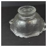 Clear Glass Pedestal Platter & Glass Bowl - 2-Piece Set