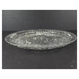 Anchor Hocking Stars & Bars Vintage Clear Glass Platter - 11 in
