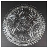 Anchor Hocking Stars & Bars Vintage Clear Glass Platter - 11 in