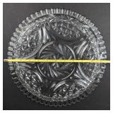 Anchor Hocking Stars & Bars Vintage Clear Glass Platter - 11 in