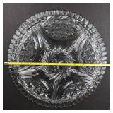 Anchor Hocking Stars & Bars Relish Platter - Vintage Clear Glass, 4-Section