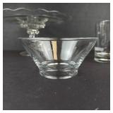 GMHC Engraved Glassware Set - Cake Platter on Stand, 2 Totem Pole Plates (Lot of 6)