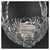 Fifth Avenue Wellington Crystal Basket - 24% Lead Crystal - Poland