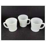 Anchor Hocking Fire-King Milk Glass D-Handle Mugs & Casserole Dish 7-Piece Set