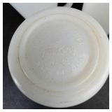 Anchor Hocking Fire-King Milk Glass D-Handle Mugs & Casserole Dish 7-Piece Set