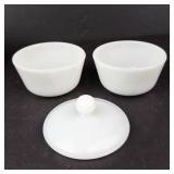 Anchor Hocking Fire-King Milk Glass D-Handle Mugs & Casserole Dish 7-Piece Set