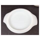 Anchor Hocking Fire-King Milk Glass D-Handle Mugs & Casserole Dish 7-Piece Set