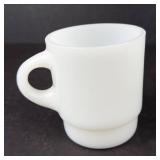 Anchor Hocking Fire-King Milk Glass D-Handle Mugs & Casserole Dish 7-Piece Set