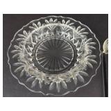 Princess House Crystal Heritage Shell Condiment Spoons - Set of 4 & Clear Candy Dish