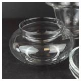 Glass Bowls - 4-Piece Clear Glass Set (Lot of 4)