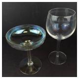 Iridescent Coupe Glass & Stemmed Wine Glasses - 2-Piece Set
