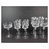Mikasa Marquis Crystal Goblets - Vintage Set of 9