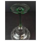 Glassware - 4 Stemware: 2 Iridescent Glasses, 1 Sombrero Margarita, 1 Green-Tinted Wine Goblet
