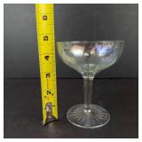 Glassware - 4 Stemware: 2 Iridescent Glasses, 1 Sombrero Margarita, 1 Green-Tinted Wine Goblet