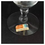 Fostoria Engagement Crystal Iced Tea Goblets - 4-Piece Set with Platinum Rim