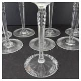 Crystal Cut Glass Champagne Coupe Glasses - 8-Piece Set