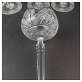 Crystal Cut Glass Champagne Coupe Glasses - 8-Piece Set