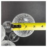 Crystal Cut Glass Champagne Coupe Glasses - 8-Piece Set