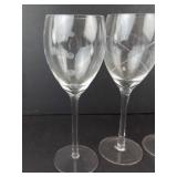 Etched Crystal Wine Glasses - Set of 4, Four Distinct Patterns