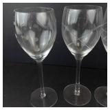 Etched Crystal Wine Glasses - Set of 4, Four Distinct Patterns
