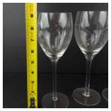 Etched Crystal Wine Glasses - Set of 4, Four Distinct Patterns