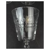 Libbey Rock Sharpe Wayne Pattern Water Goblets - Set of 6 Vintage Crystal
