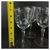 Libbey Windswept Glassware - 3 Cocktail Coupes & 3 Stem Glasses